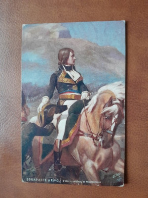 Napoleon Bonaparte la Rivoli, reproducere tip carte postala, dupa un tablou de la Vesailles foto