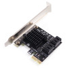 Adaptor 4 porturi SATA3 de la PCIe Gen 3 x1 - SSD / HDD / DVD