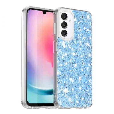 Husa pentru Samsung Galaxy A16 5G A166 / A16 4G A165, Techsuit, Sparkly Glitter, Bleu foto