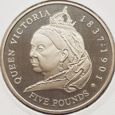 2561 Guernsey 5 Pounds 2001 Elizabeth II (Queen Victoria Centennial) km 106