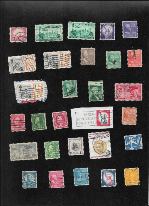 Lot 29 timbre Statele Unite USA