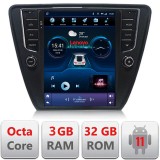 Navigatie auto Skoda Octavia 3 cu ecran QLED 9.7 inch, 4G si CarPlay