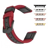 Curea textila, compatibila cu Apple Watch 9|8|7|6|5|4|3|2|1 Series, 49mm|45mm|44mm|42mm, Cerise Red