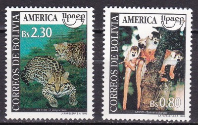 Bolivia 1993 fauna MI 1222-1223 MNH foto
