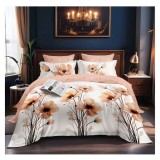 Lenjerie pat dublu,bumbac finet,6 piese,cearceaf normal 220x240cm, cearceaf pilota 200x220cm, 2 fete de perna 50x70, 2 fete de perna 70x70-A1174