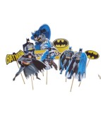 Set 8 Toppere Model Batman pentru Tort, Carton Foliat