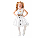 Cumpara ieftin Costum Olaf Frozen pentru fete 7-8 ani 128 cm, Disney