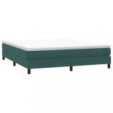 Cumpara ieftin Pat cu arcuri fără saltea verde &icirc;nchis 180x210 cm catifea