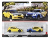 HOT WHEELS PREMIUM SET 2 MASINUTE METALICE HONDA CIVIC 99 TIP R EK9 SI HONDA CIVIC TIP R SCARA 1:64