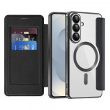 Husa MagSafe pentru Samsung Galaxy S26 Plus S947, Techsuit, SmartMag Book, Neagra