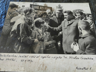 Fotografie presa, Ceausescu in jud Vaslui, 27.05.1970, foto Armand Rosenthal foto
