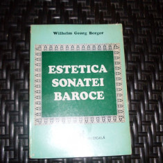 Estetica Sonatei Baroce - W.g. Berger ,552599