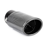 Ornament toba esapament din otel inoxidabil MT 020C carbon AMiO, capat evacuare auto cu diametru montaj 37-54 mm si clema de fixare fara sudura