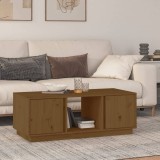 Gossi masuta de cafea, maro miere, 110x50x40 cm, lemn masiv de pin