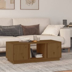 vidaXL Măsuță de cafea, maro miere, 110x50x40 cm, lemn masiv de pin 814427