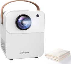 Videoproiector mini 1080p, cu Android 11, 12000 lumeni, 500 ANSI, Wi-Fi 6, Bluetooth, rezolutie FullHD