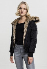 Geaca imitation fur bomber jacket dama Urban Classics S EU foto