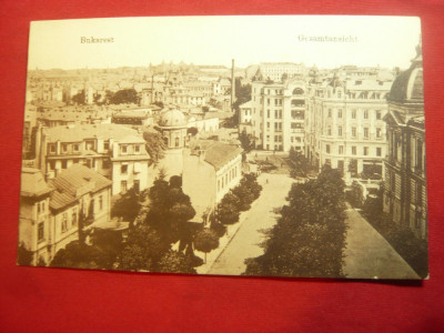 Ilustrata Bucuresti - Vedere 1918 -Ed. Caile Ferate Germane in Romania , Posta foto