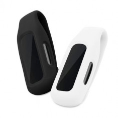 Set 2 Huse pentru Fitbit Inspire 2/Ace 3, Kwmobile, Negru/Alb, Silicon, 54017.03