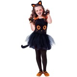Costum pisica neagra KidMania&reg; pentru fete 3-4 ani 98-104 cm