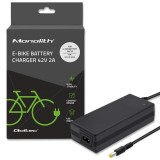 Incarcator pentru baterie de bicicleta electrica, Qoltec, 36V, 42V, 2A, 5.5 x 2.5