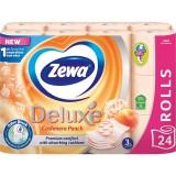 Hartie igienica Zewa Deluxe Cashmere Peach, 3 straturi, 24 role