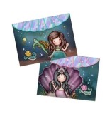 Cumpara ieftin Set Santoro Gorjuss, A4, inchidere cu capsa, 2 buzunare, din plastic, roz si turcoaz