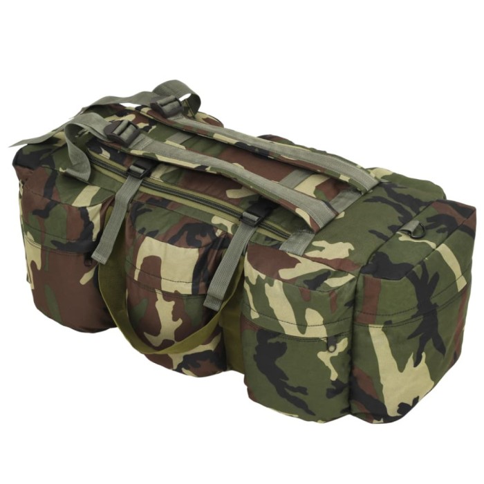 Geantă 3-&icirc;n-1 &icirc;n stil militar, 45 L, camuflaj