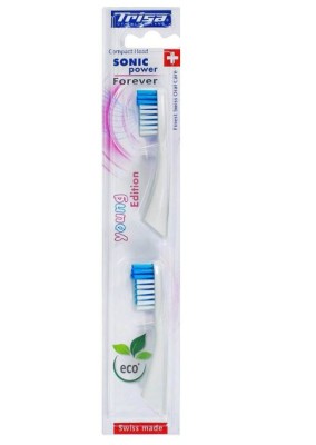 Set 2 Rezerve pentru periuta de dinti electric Trisa Sonic Power Young Edition 661899 - NOU foto