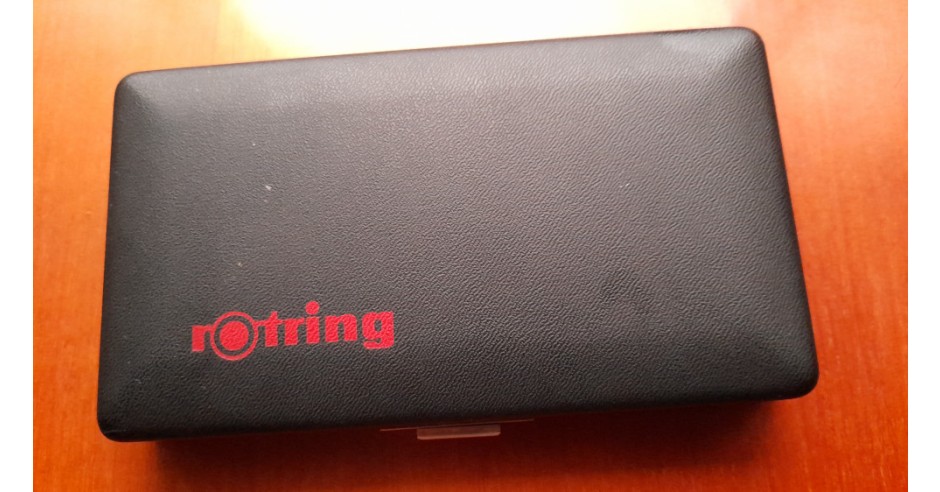 Trusa Rotring compas+tragator+extensie+2 capete cutie orig. NEFOLOSITE ...