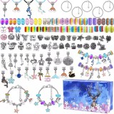 Set creativ cu margele pentru bratari si coliere copii, 107 piese