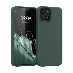 Husa kwmobile pentru Apple iPhone 13 Mini, Silicon, Verde, 55877.169