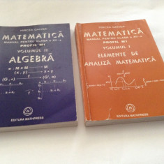 MIRCEA GANGA MATEMATICA MANUAL PENTRU CLASA A XII-A 2 VOLUME 2005--RF16/1