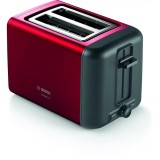 Prajitor paine Bosch TAT3P424, 2 felii, 970W, rosu-negru