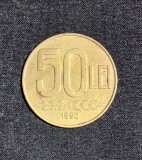 Moneda 50 lei 1992 varianta 9 rotunjit