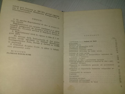 carte,Regulamentul de zbor al aviatiei civile 1972,Consiliul Aviatiei Civile foto