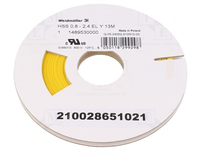 Manșon Termocontractabil 3:1 2.4mm 13m Galben