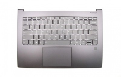 Carcasa superioara cu tastatura palmrest Laptop, Lenovo, Yoga C930-13IKB Type 81C4, 81EQ, 5CB0S72636, 5CB0S72607, AM18S000300, Iron Grey, layout US foto