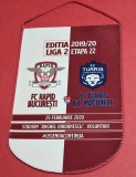 Fanion (protocol) meci fotbal RAPID BUCURESTI - TURRIS TURNU MAGURELE (25.02.2020 - Liga 2-a etapa 22)