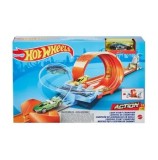Cumpara ieftin Set de joaca Hot Wheels Action - Circuit Rapid cu lansator pentru cascadorii si masinuta exclusiva