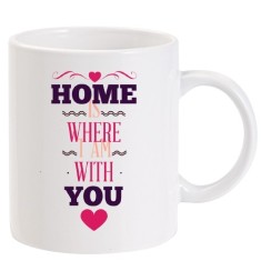 Cana alba personalizata Home is..., INOVATIX&reg;. 330 ml