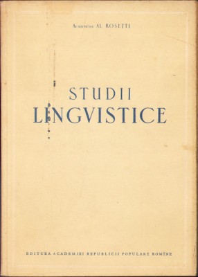 HST C1800 Studii lingvistice 1955 Al Rosetti foto