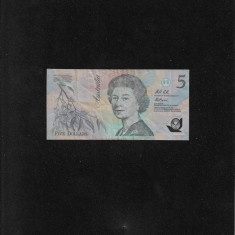 Rar! Australia 5 dollars 1992 seria89238556 polymer