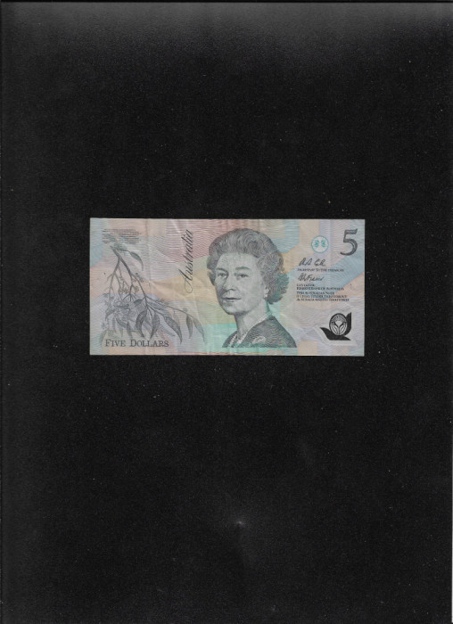 Rar! Australia 5 dollars 1992 seria89238556 polymer