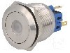 Intrerupator anti-vandalism, ON-ON, &Oslash;25mm, ONPOW - GQ25-11ZD/R/24V/S