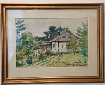 VICTOR MIHAILESCU CRAIU-CASA LUI MIHAIL SADOVEANU DIN VANATORI NEAMT-1971 foto