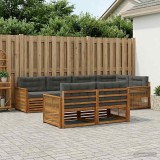 vidaXL Set de canapele de exterior cu pernă 7 pcs Natural și Antracit 3383480