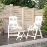 Set de mobilier pentru gradina, 3 piese, alb, polipropilena GartenMobel Dekor, vidaXL