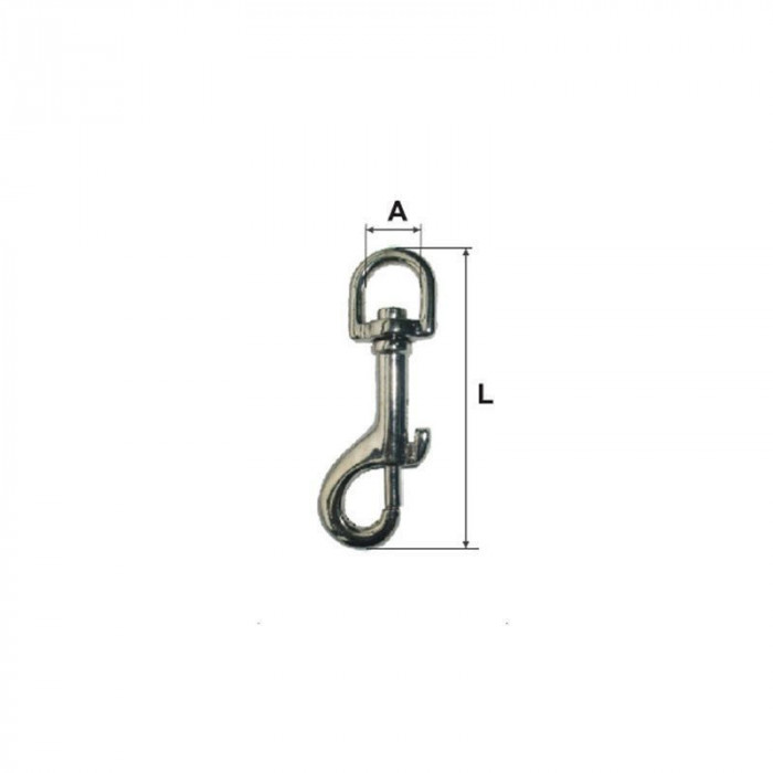 Carabina breloc cu arc si inel rotativ 11x67m