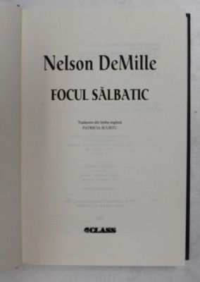 FOCUL SALBATIC de NELSON DEMILLE , 2008 foto